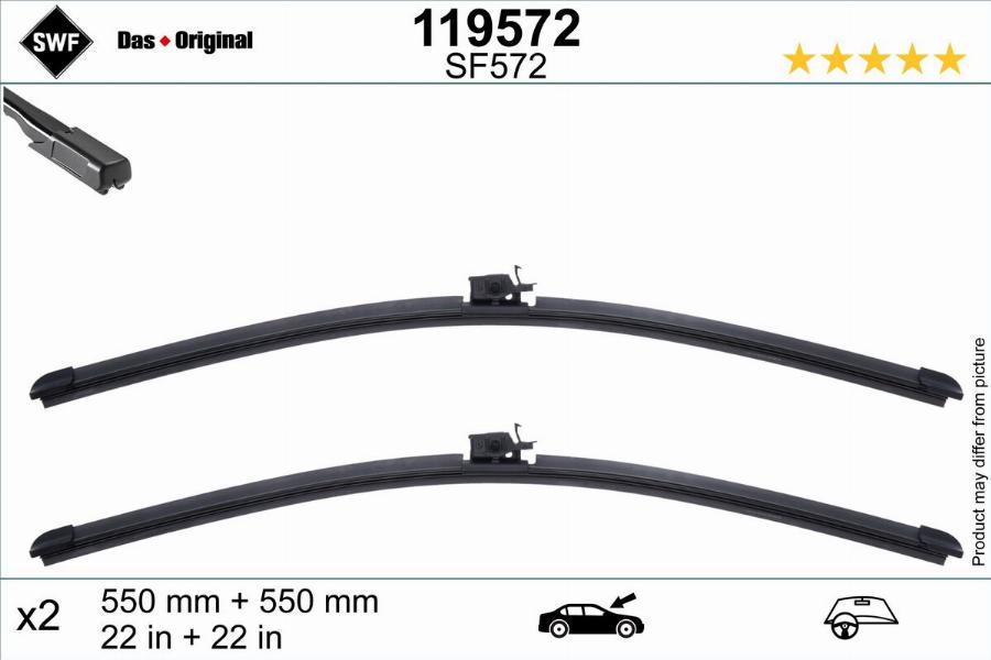 SWF 119572 - Щітка склоочисника autozip.com.ua