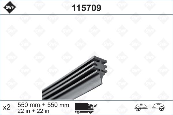 SWF 115709 - Гумка склоочисника autozip.com.ua