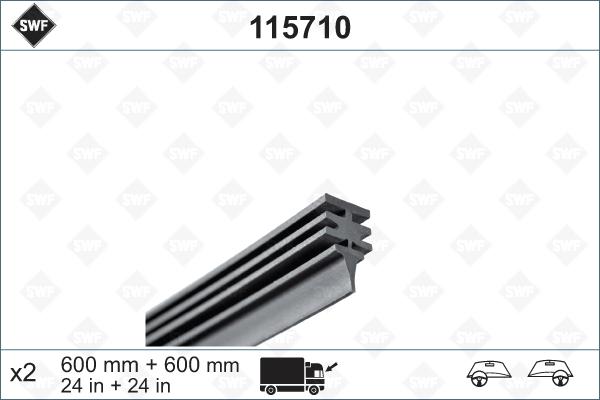 SWF 115710 - Гумка склоочисника autozip.com.ua