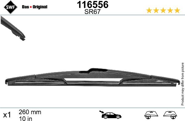 SWF 116556 - Щітка склоочисника autozip.com.ua