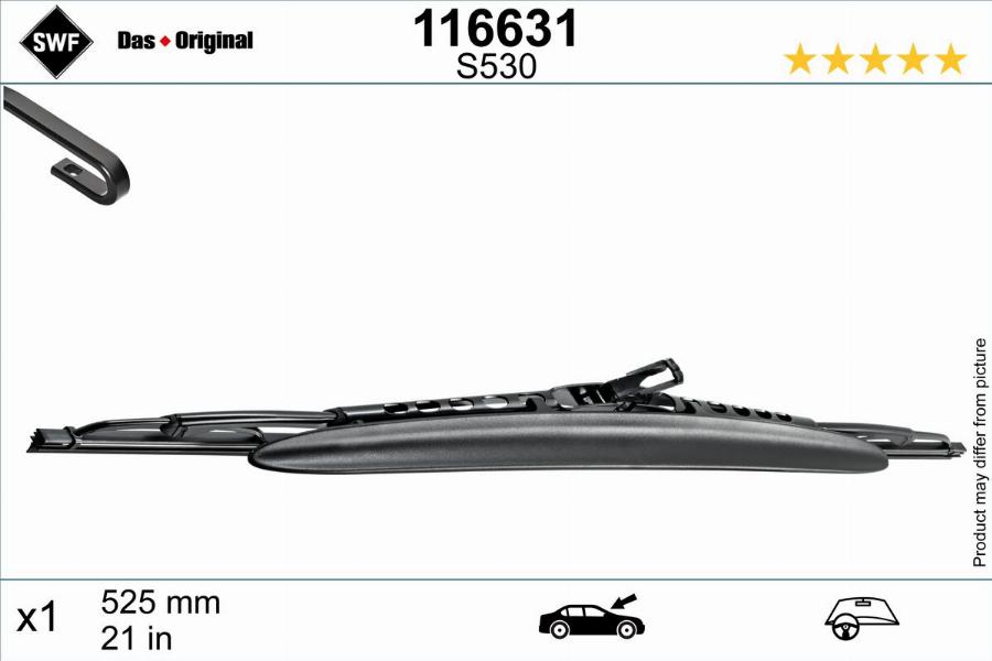 SWF 116631 - Щітка склоочисника autozip.com.ua