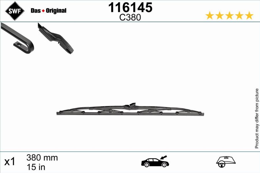 SWF 116145 - Щітка склоочисника autozip.com.ua