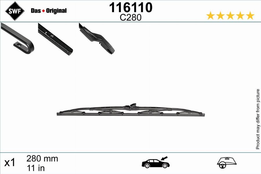 SWF 116110 - Щітка склоочисника autozip.com.ua