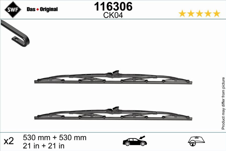 SWF 116306 - Щітка склоочисника autozip.com.ua