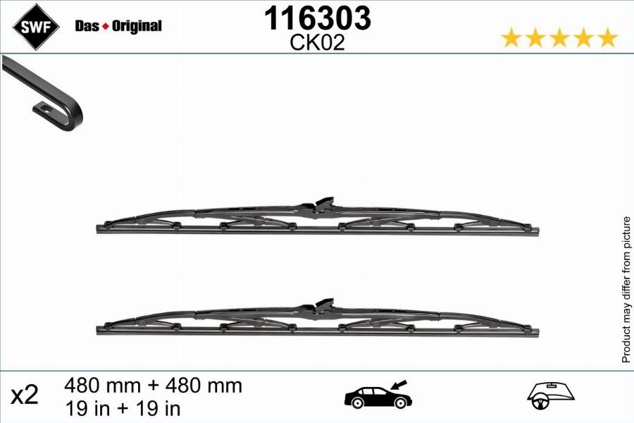 SWF 116303 - Щітка склоочисника autozip.com.ua