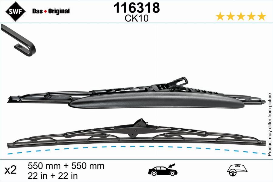SWF 116318 - Щітка склоочисника autozip.com.ua