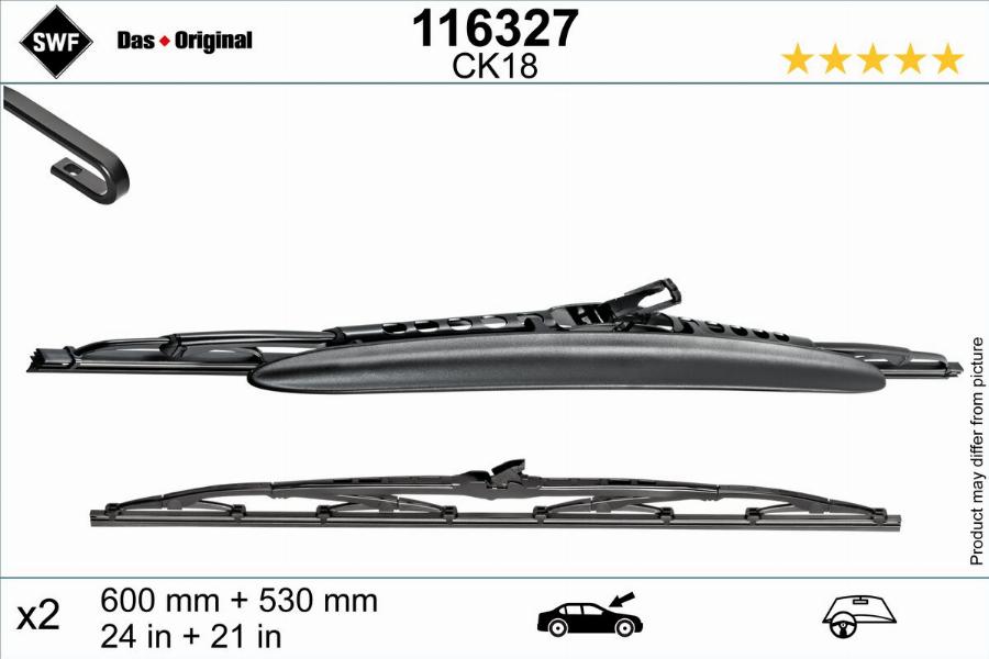SWF 116327 - Щітка склоочисника autozip.com.ua