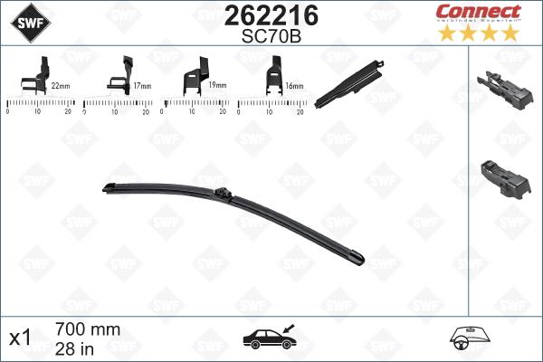 SWF 262216 - Щітка склоочисника autozip.com.ua