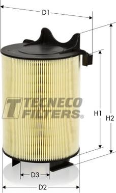 Tecneco Filters AR9800 - Фiльтр повiтряний Audi A3 1.6-2.0 Fsi 03-03- -VW Caddy 2.0Sdi -Golf V 1.6-2.0 Fsi 03-03- autozip.com.ua