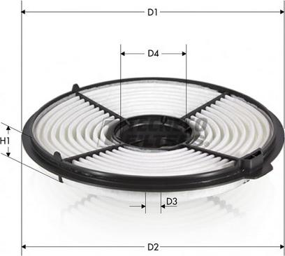 Tecneco Filters AR167-J - Повітряний фільтр autozip.com.ua