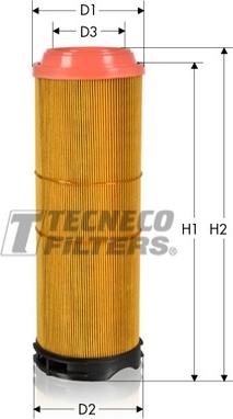 Tecneco Filters AR12178/2 - Повітряний фільтр autozip.com.ua