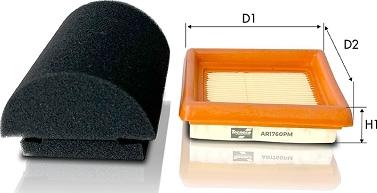 Tecneco Filters AR1760PM - Повітряний фільтр autozip.com.ua