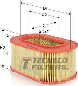 Tecneco Filters AR9551-OV - Повітряний фільтр autozip.com.ua