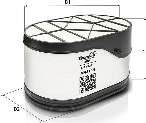Tecneco Filters AR3145 - Повітряний фільтр autozip.com.ua