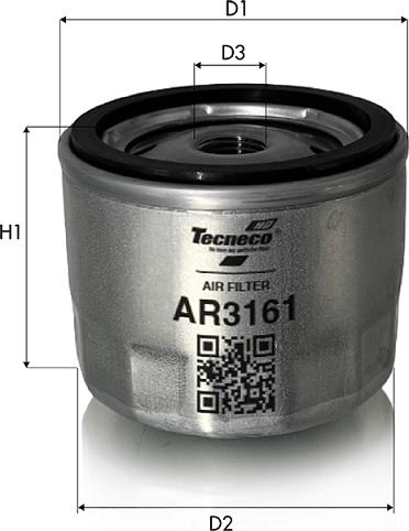 Tecneco Filters AR3161 - Повітряний фільтр autozip.com.ua