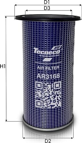 Tecneco Filters AR3168 - Повітряний фільтр autozip.com.ua
