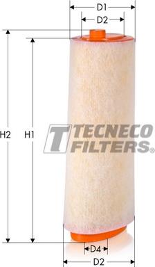 Tecneco Filters AR295 - Повітряний фільтр autozip.com.ua
