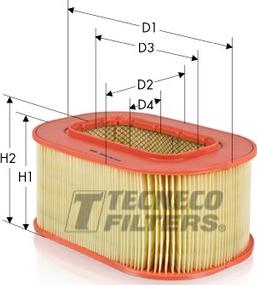 Tecneco Filters AR219-OV - Повітряний фільтр autozip.com.ua