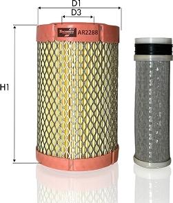 Tecneco Filters AR2288 - Повітряний фільтр autozip.com.ua
