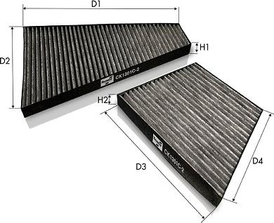 Tecneco Filters CK1301C-2 - Фільтр, повітря у внутрішній простір autozip.com.ua