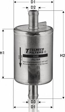 Tecneco Filters GAS46001 - Паливний фільтр autozip.com.ua