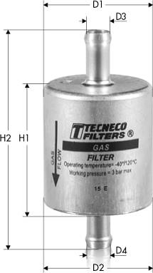 Tecneco Filters GAS4 - Паливний фільтр autozip.com.ua