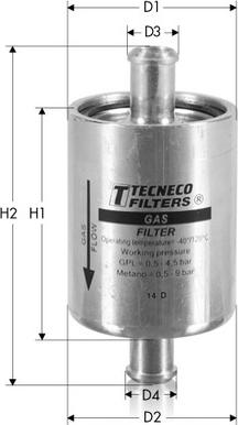Tecneco Filters GAS13 - Паливний фільтр autozip.com.ua