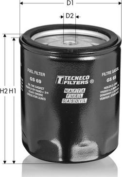 Tecneco Filters GS69 - Паливний фільтр autozip.com.ua