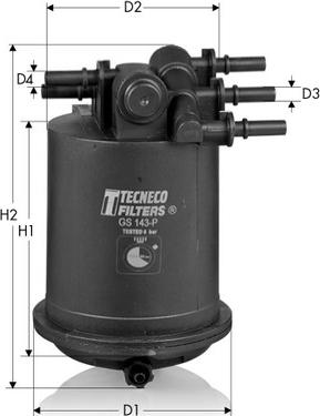 Tecneco Filters GS143-P - Паливний фільтр autozip.com.ua
