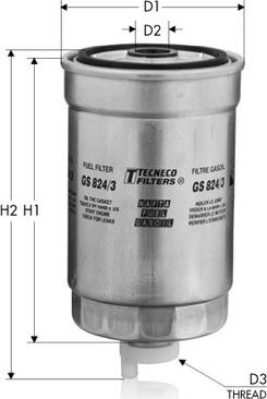 Tecneco Filters GS8845 - Паливний фільтр autozip.com.ua