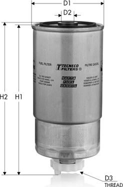 Tecneco Filters GS208 - Фільтр паливн. Bmw 325TD E36 9-91-12-94. 525TD. 52 autozip.com.ua