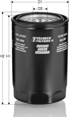 Tecneco Filters GS202 - Паливний фільтр autozip.com.ua