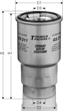 Tecneco Filters GS211 - Паливний фільтр autozip.com.ua