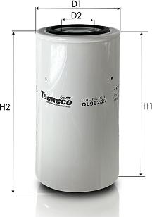 Tecneco Filters OL962/27 - Масляний фільтр autozip.com.ua