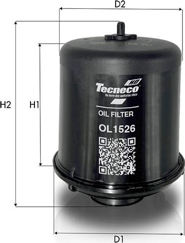Tecneco Filters OL1526 - Масляний фільтр autozip.com.ua