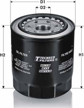 Tecneco Filters OL1216-T - Масляний фільтр autozip.com.ua
