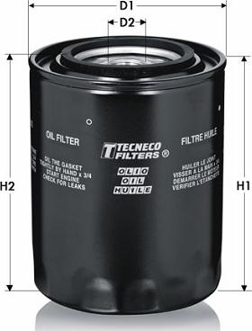 Tecneco Filters OL1283 - Масляний фільтр autozip.com.ua