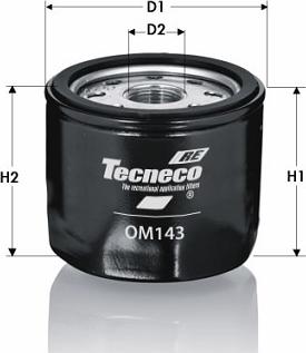 Tecneco Filters OM143 - Масляний фільтр autozip.com.ua