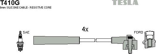 TESLA T410G - Комплект проводів запалювання autozip.com.ua