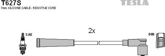 TESLA T627S - Комплект проводів запалювання autozip.com.ua