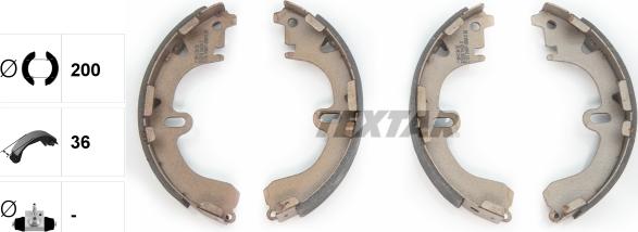 Textar 91043100 - Комплект гальм, барабанний механізм autozip.com.ua