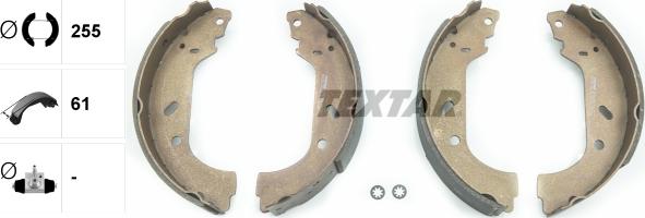Textar 91047800 - Комплект гальм, барабанний механізм autozip.com.ua