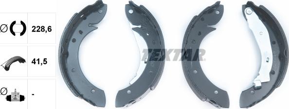 Textar 91053900 - Комплект гальм, барабанний механізм autozip.com.ua