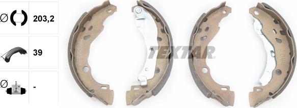 Textar 91060200 - Комплект гальм, барабанний механізм autozip.com.ua