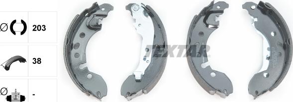 Textar 91080700 - Комплект гальм, барабанний механізм autozip.com.ua