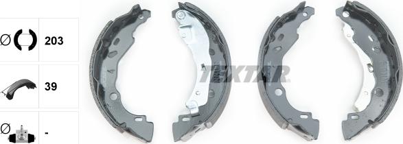 Textar 91083200 - Комплект гальм, барабанний механізм autozip.com.ua