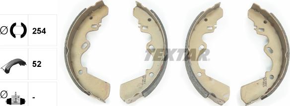 Textar 91034800 - Комплект гальм, барабанний механізм autozip.com.ua