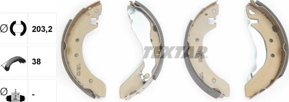 Textar 91038700 - Комплект гальм, барабанний механізм autozip.com.ua