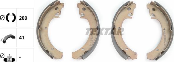 Textar 91037201 - Комплект гальм, барабанний механізм autozip.com.ua