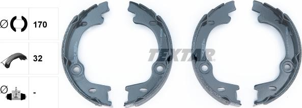 Textar 91076400 - Комплект гальм, ручник, парковка autozip.com.ua
